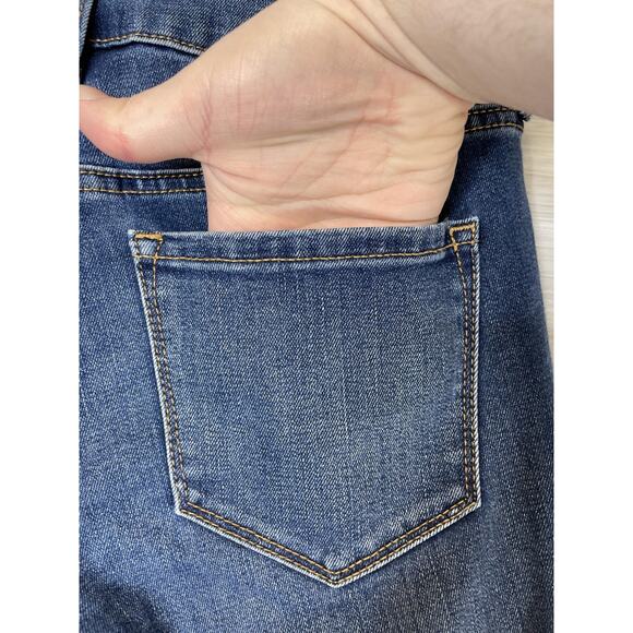 Old Navy Jeans Womens 2 Blue Pop Icon Skinny Dark Wash Distressed Stretch Denim - Picture 8 of 12